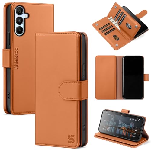 Shieldtop Compatible with Samsung Galaxy S25 Plus Wallet Case with Card Holder,Women Men RFID Blocking PU Leather Flip TPU Protective Cover Credit Card Slots,Phone Case for S25 Plus 6.7