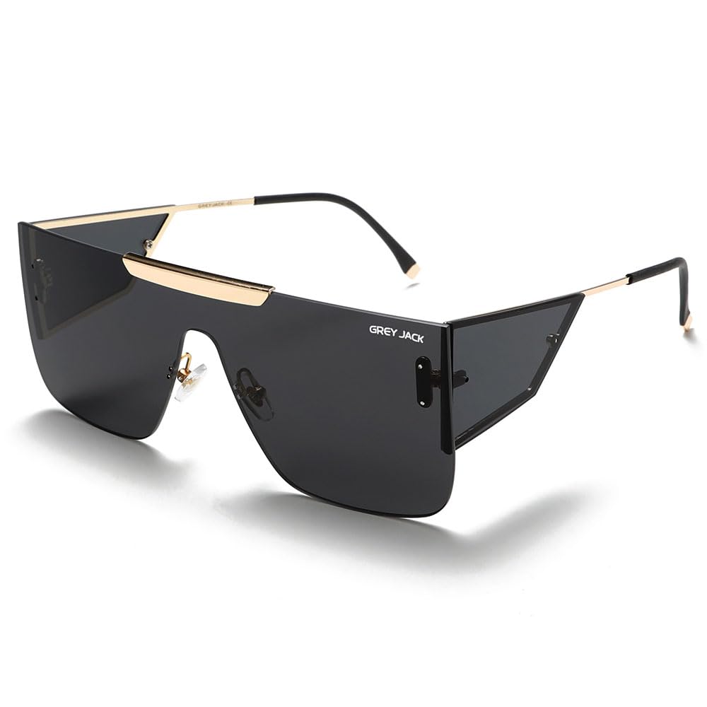 grey jack One Piece Sunglasses,Steampunk Side Shield Goggles for Men Women 50896-picture-15