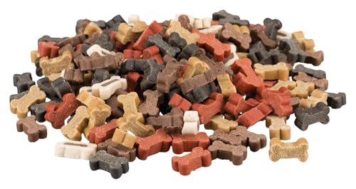 TRIXIE Soft Snack Bony Mix XXL – Leckerli Mix mit Rind, Lamm, Huhn, Wild, Lachs – kleine weiche Snacks – 1800 g – 31526
