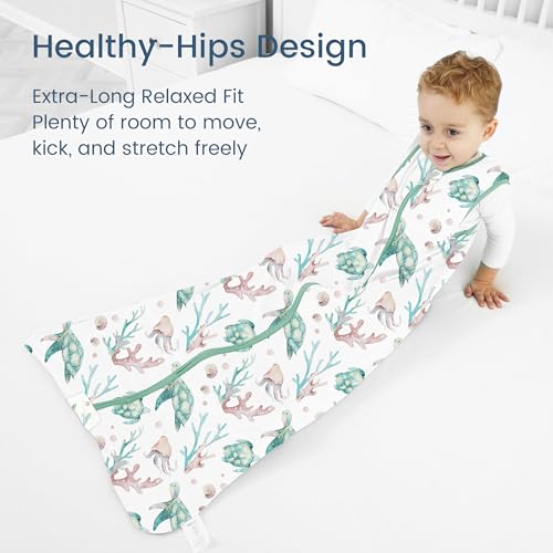 Image of Sleep Sack 6-15 Months, 0.5TOG Summer Light Wearable Blanket with 2-way Zippers, Premium Soft Breathable Baby Sleeping Bag for 6-12-15 Months Baby, 2 Pack(Ocean Crew)