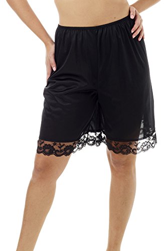 Image of Underworks USA Pettipants Nylon Culotte Slip Bloomers Split Skirt 9-inch Inseam - 8481