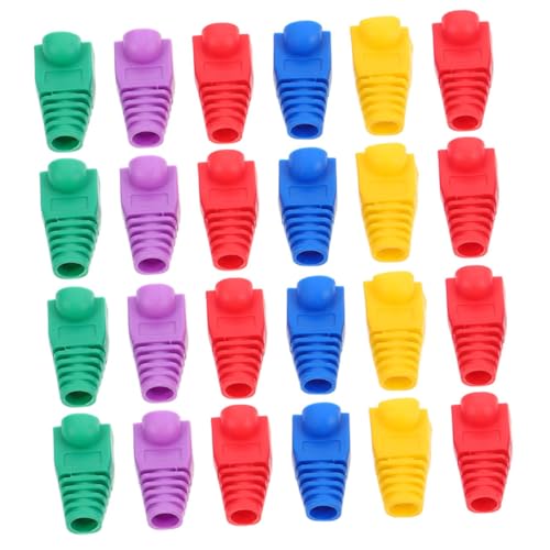 DIYEAH 100piezas Tapas Protectoras para Cables Ethernet Protector de Cable Cubierta de Funda de Cubiertas de Extremos de Conector para Gestion de Color Aleatorio