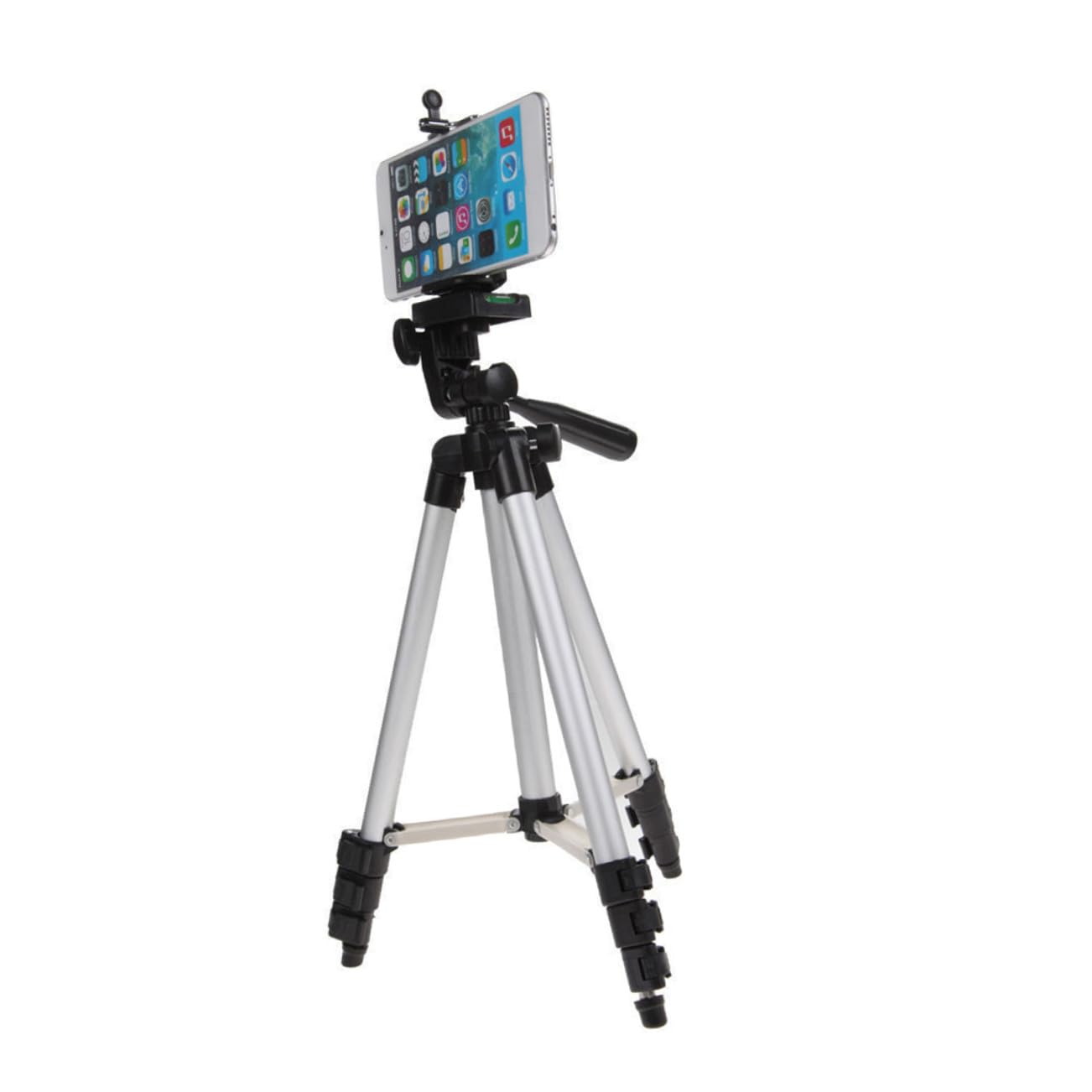 Treppiede Portatile per Camera e Smartphone, Testa Fluida 360° | 4 Snodi, 3 Sezioni Gambe, Filettatura 1/4", Lega di Alluminio e Abs, Carico Massimo 2kg