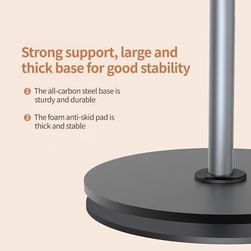 Image of yAyusi Heavy Duty Aluminum Magnetic Overhead Tripod for iPhone, 13.7 in Long Overhead Phone Mount, Flexible Articulating Arm Phone Mount for Desk for Live Streaming, Meeting, Cooking