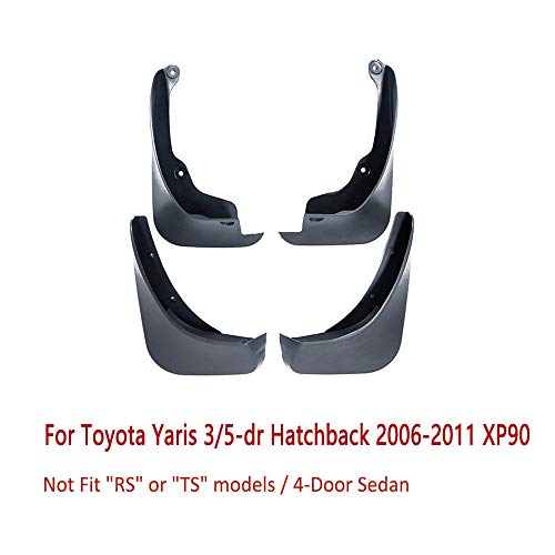 N2Qnice 4 PCS Front Rear Car Mudflaps for Toyota Yaris Vitz 2006 2007 2008-2011 XP90 Fender Mud Guard Flap Splash Flaps Mudguards Accessories