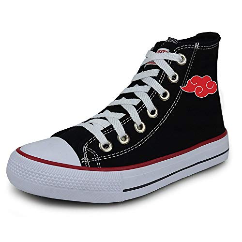 Tênis Star Naruto Akatsuki com Mochila + Relógio e Adesivo do Anime - Preto Tamanho:31