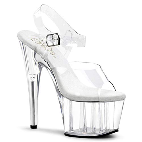 Pleaser Ado708, Damen Plateau Pumps, Transparent (clear), 38 EU