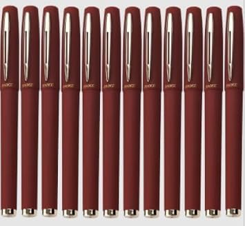 BaoKe Gel Ink Pens Rollerball Pens 0.5mm Medium Line, Box of 12 Pack, PC1828A (Black)