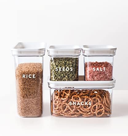 Décor Pantry Style & Organise Food Storage Container | BPA Free, Clear/White, 710ml 260200-004