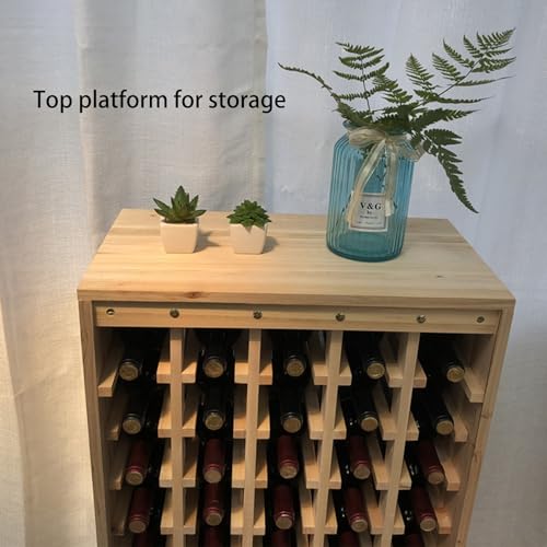 Soporte para botellas de vino de madera, 11 niveles miniatura 6