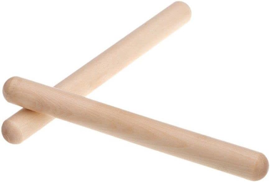 Ahşap ritim çubukları 1 çift 2cmx20cm ritim çubuğu 2 adet