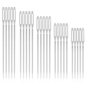 RITDVNI 50 Pcs Sewing Needles Large Eye Hand Sewing, 5 Sizes Embroidery Needles, Hand Sewing Needles, Stainless Steel Yarn Needle, Self Threading Needles for Hand Sewing