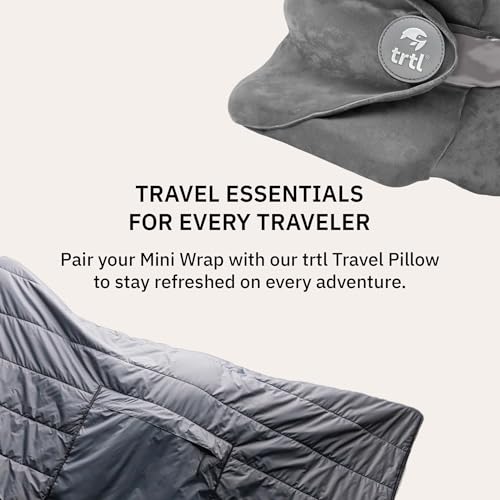 trtl Mini Wrap Compact Travel Blanket - Quilted Insulation - Convenient, Packable Blanket - Comes with Roll-Top Bag - Features a Secure Pocket - Image 6