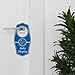 Signs ByLITA Baby Sleeping Door Hanger - Navy Blue Gold, 4
