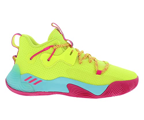 Image of adidas Harden Stepback 3 Unisex Shoes Shoes Size 8.5, Color: Neon/Pink-Yellow