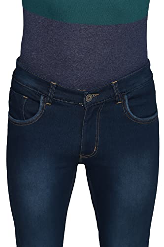 Image of Allen Cooper Slim Mid Rise Stretchable Denim Jeans for Men