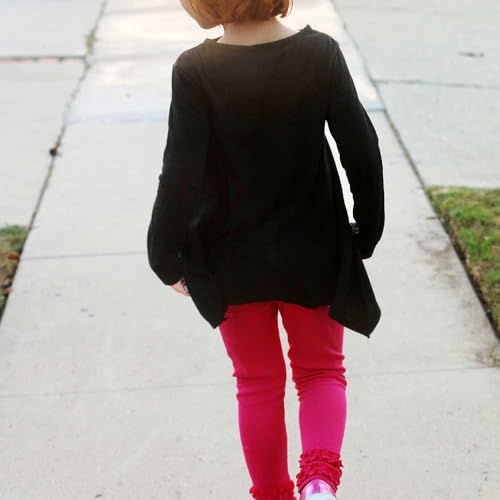 City Threads Sharkbite Girls Long Sleeve Tshirt Dress - Modern Stylish Tunic Top, 100% Natural Cotton Made in USA3