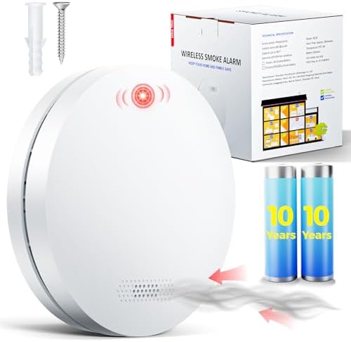 Détecteur De Fumée Avec Support Magnétique, 10 Ans Alarme