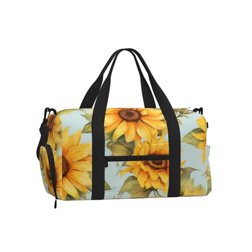 Bolsa de deporte de girasoles para yoga y viajes de fin de semana