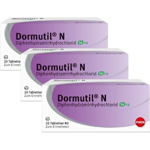 Dormutil N Set 3x 20 Stück Schlaftabletten - Einschlafhilfe langanhaltende Wirkung für einen erholsamen Schlaf