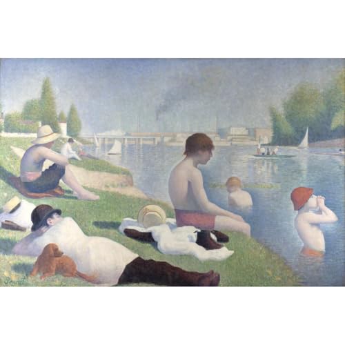 Toile roulée Baigneurs à Asnières Georges Seurat poster art 61x45.7