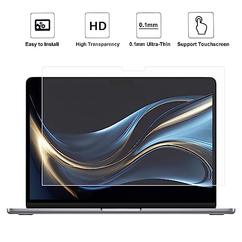 Image of Saco Screen Protector Compatible with MacBook Air 15.3-inch 2025 2024 2023 M4 A3241 M3 A3114 M2 A2941 Liquid Retina Display & Touch ID, Anti Glare Film /Anti Scratch Matte Laptop Screen Protector