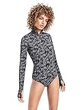  Wolford Speckles String Body gemusterter Stringbody mit Stehkragen und Langen Ärmeln (S)