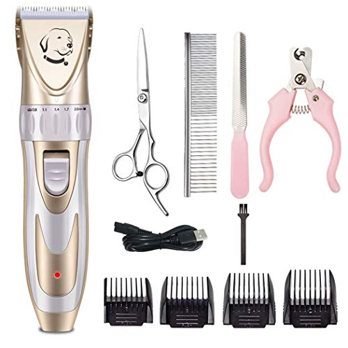 Homemaxs Kit de Aseo para Mascotas cortadora de Pelo para Mascotas eléctrica