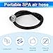 Inflatable Hot Tub Hose Set, Air Bathtub Hose Pipe Tube with Connecting Nut Portable Hot Tub Replacement Hose Spa Inflate Draining Hose for Coleman, Intex Bath Tub Replacement Parts