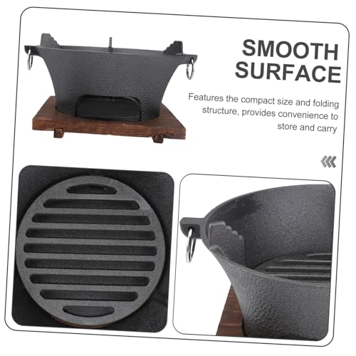 Barbecue de camping compact en fonte VANZACK pour cuisine extérieure rapide - 4