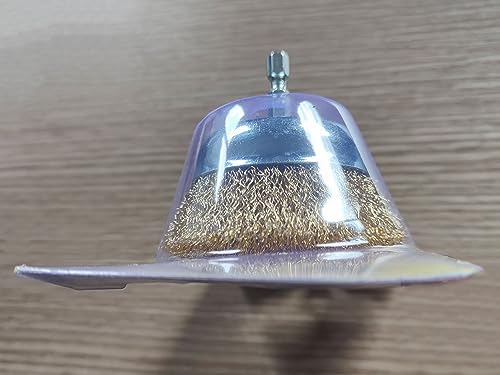 Gunpla HIPGCCJ 3 Inch Wire Cup Brush With 1/4 Inch Hex Shank Hardened Brass Steel Crimp Wheel Heavy Duty Wires Brushes thumb #11