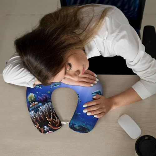 Almohada ergonómica U de poliéster tamaño único negro miniatura 7
