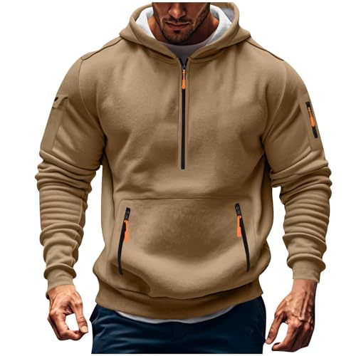 Hoodies for Men Fall 2025 Trendy Oversized Pullover Long Sleeve Jackets Hooded Plus Size Sweatshirt with Pockets