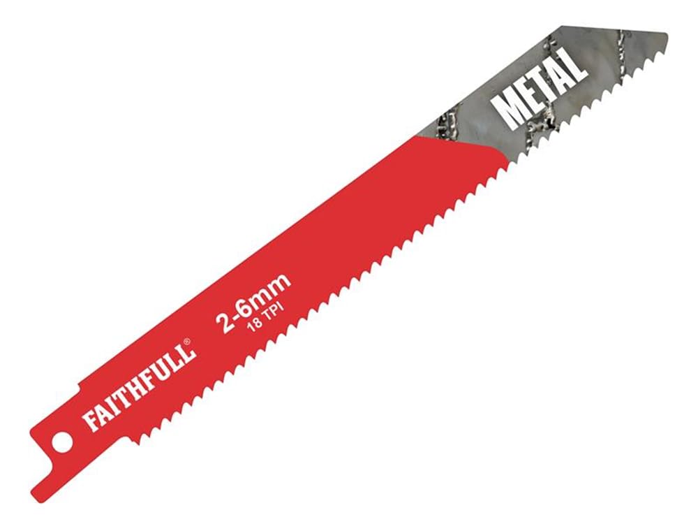 Faithfull FAISBS918E S918E Sabre Saw Blade Metal 150mm 18 TPI (Pac...