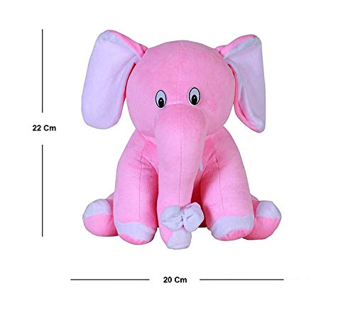 Image of Pikaboo Elephant Soft Toy,Baby Elephant Pink for Kids,Pink Elephant,Elephant for Kids,Cute Little Elephant