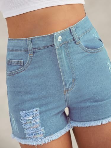Image of Dolce Crudo Women's High Rise Denim Shorts - Relaxed Fit