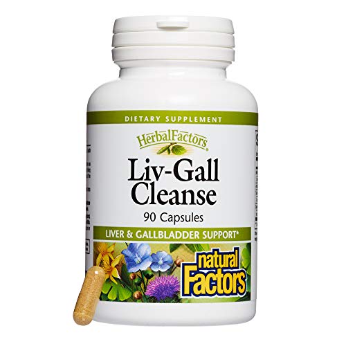 HerbalFactors by Natural Factors, Liv-Gall Cleanse, Supports Liver and Gallbladder Health with Milk