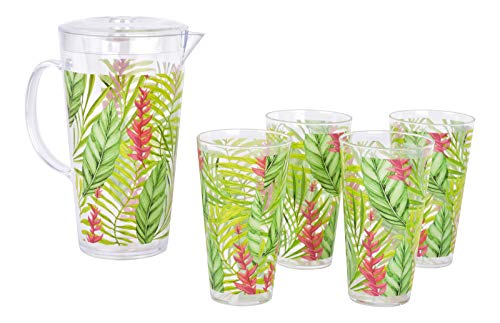 Set de Jarra + 4 Vasos Polynesia Cover