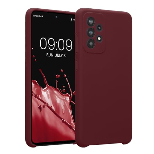 kwmobile Custodia Compatibile con Samsung Galaxy A52 / A52 5G / A52s 5G Cover - Back Case per Smartphone in Silicone TPU - Protezione Gommata - viola bordeaux