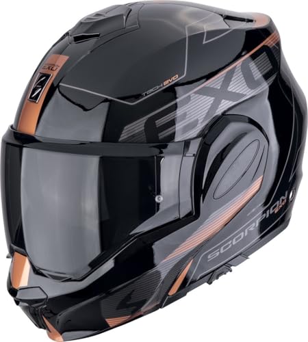 Casque Scorpion Exo-Tech Evo Travel - Noir/cuivre - Taille L