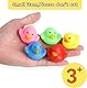 DERAYEE Badeente Gummi Ducky Badespielzeug für Kinder, Float und Squeak Mini Gelbe Enten Badewanne Spielzeug für Dusche,Geburtstag (Bunte gummiente Stil 3, 50)