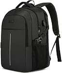 Extra Large 50L Travel Laptop Backpack for Men Women,Water Resistant 17 inch Laptop Backpack Work Bag with USB Charging Port,Big Capacity Heavy Duty TSA Approved Business College Computer Bag,Black