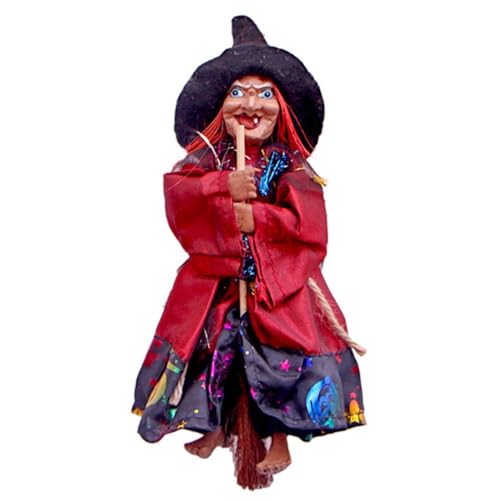 Generic Adornos de brujas voladoras de Halloween, accesorios colgantes de casa encantada, decoración de fiesta para decoraciones de interiores y exteriores