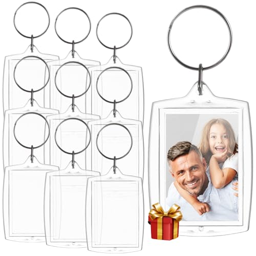 AVIDA · ZEN Porte Clé Photo – 10 PCS - Porte Cle Photo Transparent FORMAT IDEAL - Porte Clé Photo Personnalisé – Cadeau Original - Dimensions Photos d’Identité Standard
