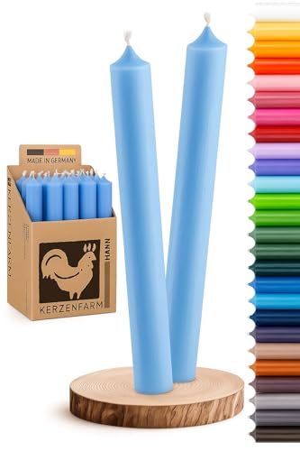 Stabkerzen 10 Stück Tafelkerzen durchgehend gefärbt Spitzkerzen für...