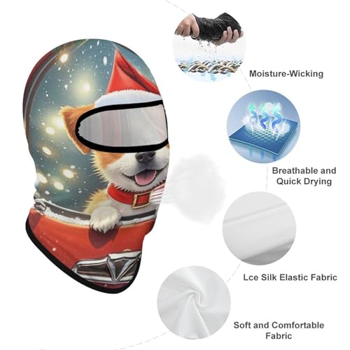 Balaclava Roja para Hombres y Mujeres con Protección Solar Transpirable para Senderismo, Ciclismo, Correr y Conducir miniatura 3