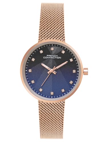French Connection Analog Blue Dial Womens Watch-FCN067RGM (B0D78MH4K3) Amazon Price History, Amazon Price Tracker