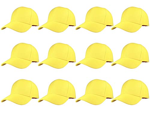 Image of Gelante Plain Blank Baseball Caps Adjustable Back Strap Wholesale LOT 12 PC'S