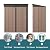 Bealife 5' x 3' Outdoor Storage Shed, Metal Shed Lockable Door - Brown