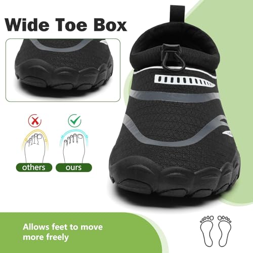 Mishansha Unisex buty kąpielowe Lekkie oddychające antypoślizgowe buty do chodzenia boso z grubą podeszwą, rozm. 36-46, 46 EU